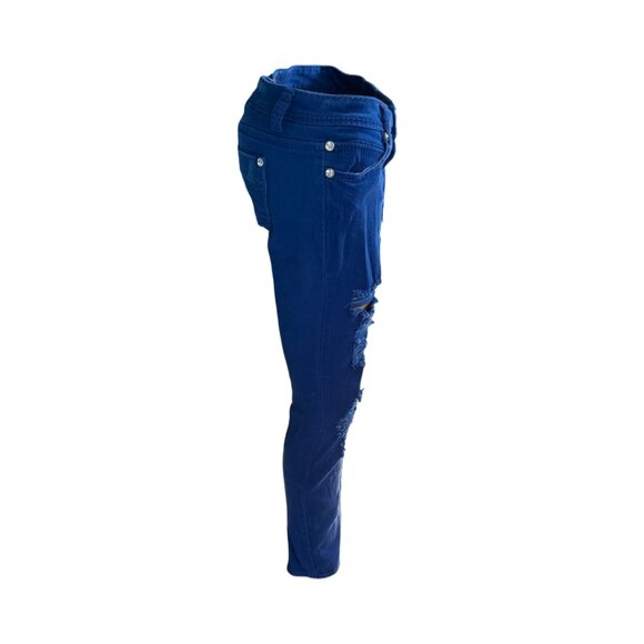 Bongo Distressed Jeans with Jewel Accents Size 5 - Picture 3 of 4